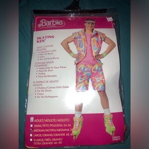 Skating Ken Barbie costume includes vest/shirt,shorts,visor and wristbands
